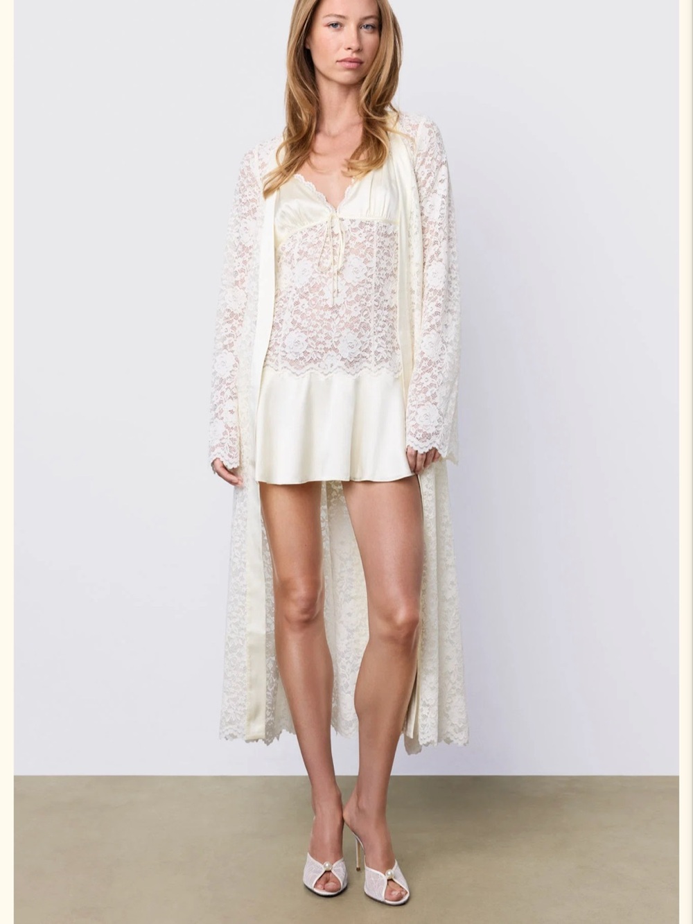 Phephe Bridgette Robe Pearl Bridal Collection Size L/XL